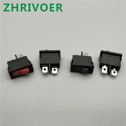 5pcs 10x22mm Kcd1-110 Black Ultra Thin Rocker Switch No / Off 2-pin Small Instrument Power Supply Ship Type Switch