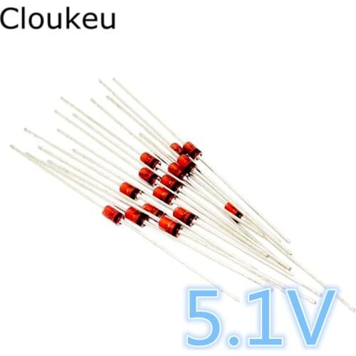 50pcs 1N4733A 5.1V 1W DO-41