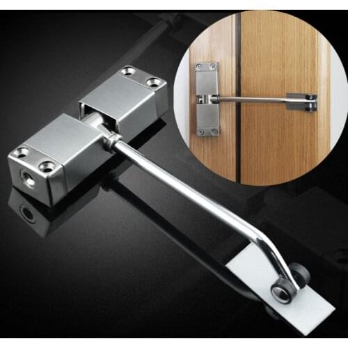 Auto Mounted Spring Door Closer Stainless Steel Adjust Surface Self Closing Door X7YF
