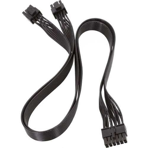 PSU Graphics Card Line 12Pin to Dual 8Pin(6+2) PCI-E Modular Power Cable for Seasonic P-860 P-1000 X-1050 (60cm)