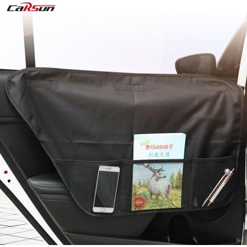 Carsun Car Door Anti-scratch Pet Mat Anti Kick Anti-dirty Pad with Storage Bag Car Accessories Side Door Protection Car Stickers