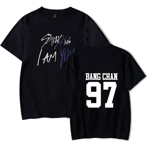 Kpop StrayKids Stray Kids Album Fan Club Shirts Hip Hop Loose Clothes Tshirt T Shirt Short Sleeve Tops T-shirt Summer Tops