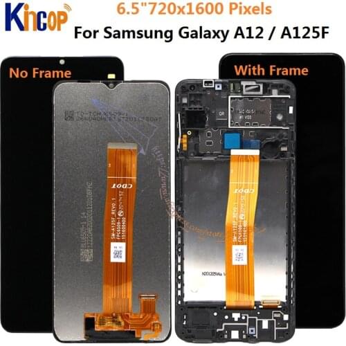 For Samsung Galaxy A12 SM-A125F SM-A125F/DSN LCD with frame Display Touch Screen Digitizer Assembly Replace For Samsung A125 lcd