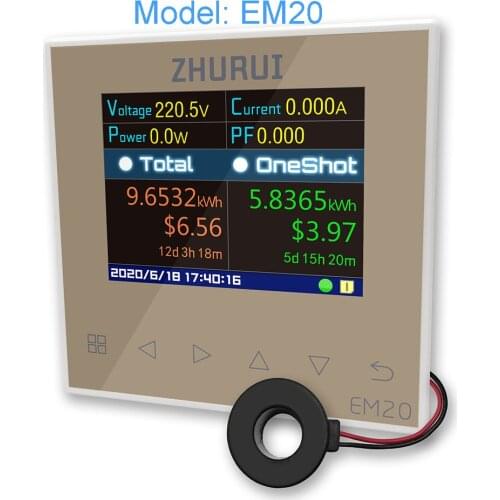 EM20/EM20-ER energy meter/40/60/80/120A/ measure home/power meter/inverter/ eelectricity