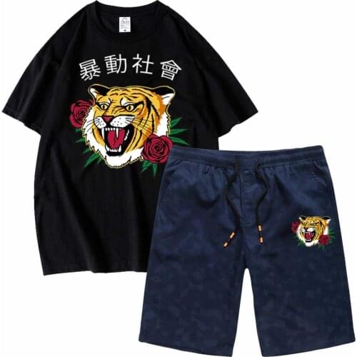 Mens Sets tees and Shorts sportswear tshirts loose breathable Short sleeved set 2 pieces top tees casual wholesale Sport shorts