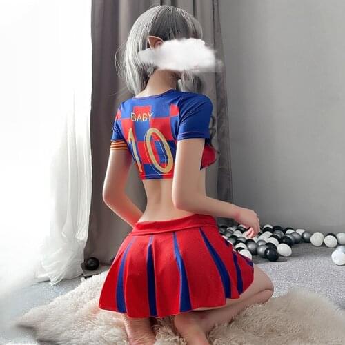 Cheerleading Football Baby Cosplay Sexy Sets Pleated Mini Skirt Women Uniform Couple Sex Fantasy Role Play Schoolgirl Costume