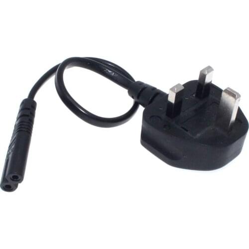 High Quality BS1363 UK HK 3pin male Plug to IEC 320 C7 female AC Short Power Cable Adapter Charger Monitor Cord 13A 0.3m/0.5m