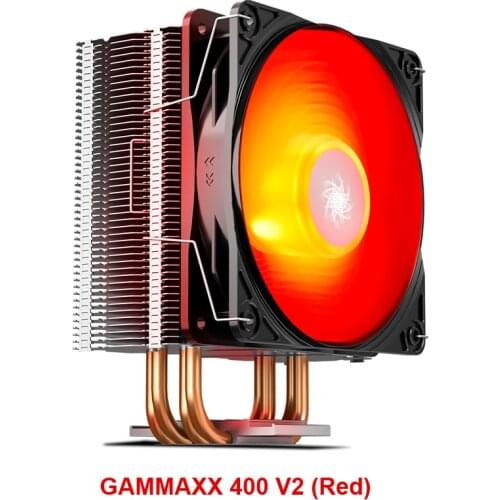 Deepcool GAMMAXX 400 V2 4 Heatpipe CPU Cooler 120mm Red LED PWM Quiet Fan for intel 1155 1150 1366 AMD AM4 AM3 PC radiator cpu c