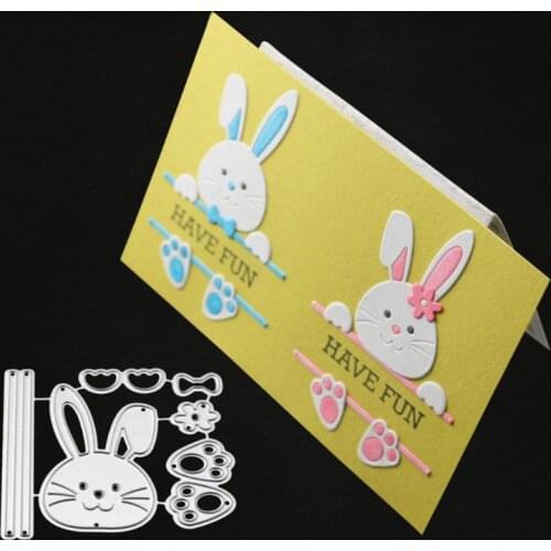 Bow Rabbit Metal Cutting Dies Stencil Scrapbooking DIY Album Stamp Paper Emboss