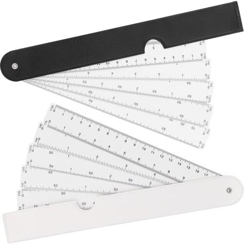 Lmzay Multi-Functional Fan-Shape Foldable Rulers With 5 Blades Drawing Ruler Design Drawing Tool Multi Ratio Measure Scale