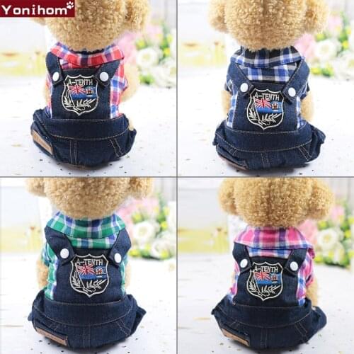 Fashion Dog Clothes for Small Dogs Jumpsuit Jackets and Coats Jean Warm Winter Clothing for Dogs Small Pet Chihuahua Clothes