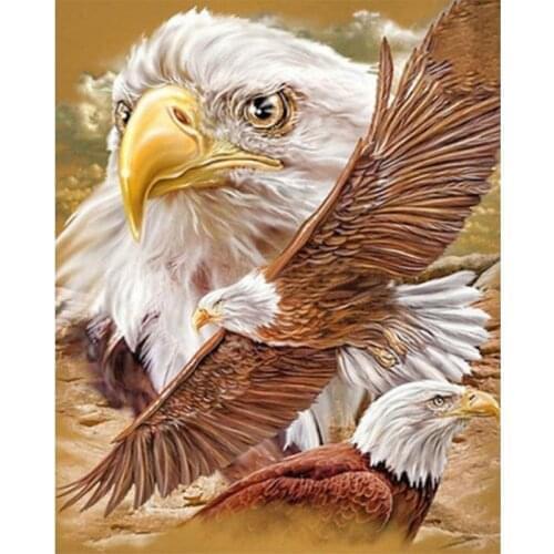 5D Diamond Painting Kits DIY Eagle Home Decoration Painting Diamond Art Painting Diamond Paintings Full Round With AB Drill Gift