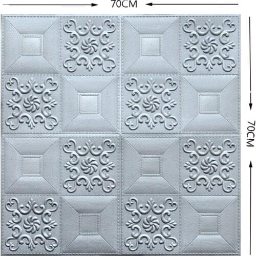 70x70cm Wall Sticker Home Decor PE Foam Waterproof Wall Covering Self Adhesive Wallpaper For Living Room Bedroom 3D Wall Panel