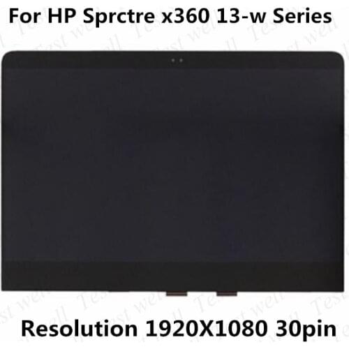 Original 13.3inch For HP Sprctre x360 13-w 13-w016tu 13-w017tu 13-w018tu 13-w019tu 13-w022tu 13-w034ng LCD Touch Screen Assembly