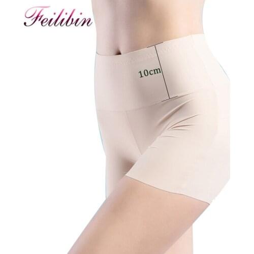 Sexy Womens High Waist Safety Short Pants Women Briefs Seamless Boyshorts Ice Silk Ladies Boyshort Panties for Female Underwear