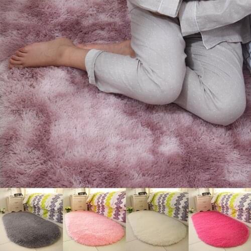 40*60cm Fluffy Rugs Anti-Skid Shaggy Area Rug Carpet Dining Room Floor Mat Home Bedroom