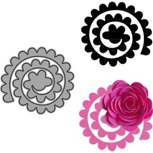 Cutting Dies Spiral Cutting Petals To Decoration For DIY Scrapbooking Embossing Album Paper Cards Dies 2021 New