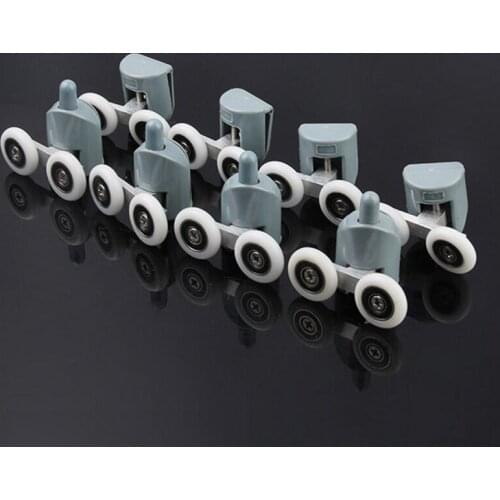 Zinc alloy double shower door roller wheel runner/pulleys/rollers/wheels bearing diameter 19mm/20mm/23mm/25mm/27mm 8pcs/lot