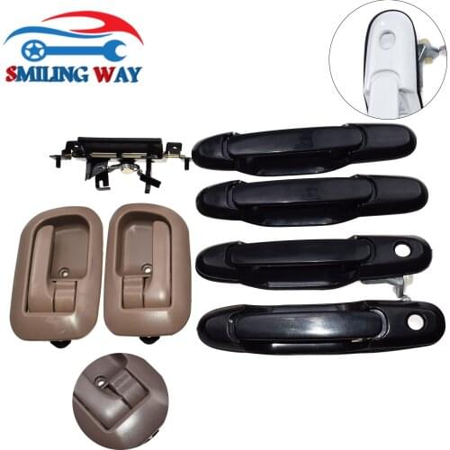SMILING WAY# 7pcs For Toyota Sienna 1998-2003 Outside & Inside Door Handle Front Rear Left Right & Liftgate Tailgate Back Latch