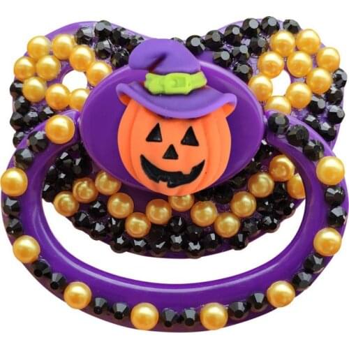 Halloween ABDL Adult Pacifier Handwork DDLG Adult Size Cute Gem Pacifier Dummy Silicone Nipple Pacifiers For Adult Baby