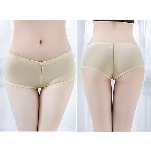 Zipper Open Underwear Women Calciha Candy Color Transaprent Sexy Panties Bragas Mujer Panty Erotic Lingerie Briefs Calzon