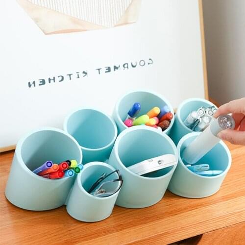 Creative Porous Desktop Vertical Storage Box Office Multi-compartment Sorted Items Rack Wall Hanging Debris Storage Bucket