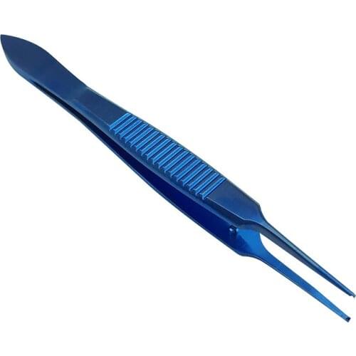 0.6mm Teethed Ophthalmic Tweezer Forcep Clamp 9.2cm Titanium Ophthalmic Instrument