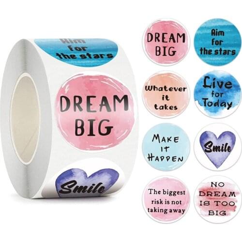 1.5inch Kids Reward Stickers 500pcs Colorful 8 Designs School Teacher Motivational Sticker for Classroom, Stationery Supplies