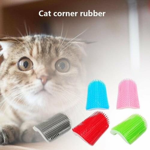 1PC Pet Products For Cats Brush Corner Cat Massage Self Groomer Comb Brush With Catnip Cat Rubs The Face A Tickling Comb