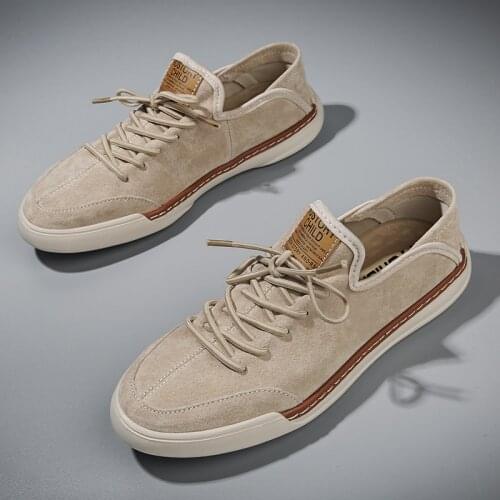 2021 Hot Sale Men Shoes Fashion Genuine Leather Outdoor Shoes Breathable Antiskid Shoes Autumn Lace Up Comfortable Casual Shoes