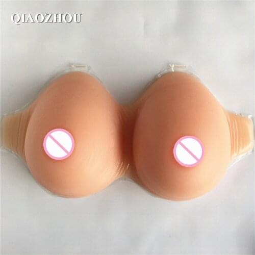 2400g G cup nude skin tone silicone breast for crossdressers shemale realistic strap on fake boobs