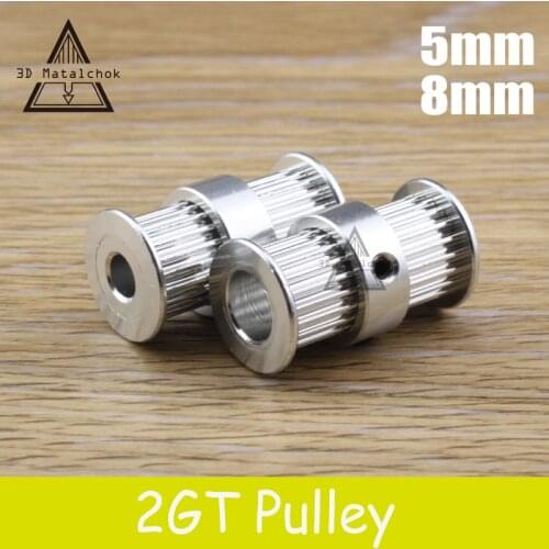 3D printer part GT2 pulley type double head GT2 20 teeth 6mm width bore 5& 8mm 2gt timing pulley for GT2 Timing belt