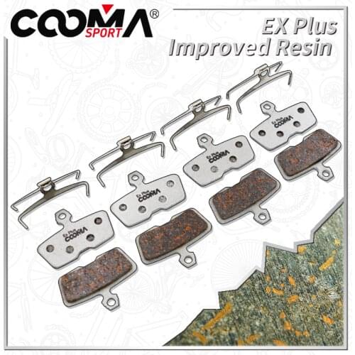Bicycle Brake Pads for AVID Code R or for SRAM CODE R (2011 to Now) Hydraulic Disc Brake, Ex Plus + Alu-Alloy, 4 Pairs