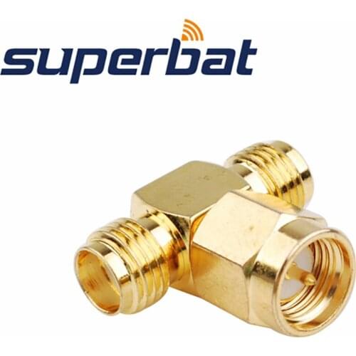 Superbat 5pcs SMA Adapter SMA Male Plug to Female Jack to Jack "T" Type RF Coaxial Connector