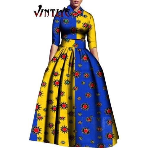 African Women Clothing Skirt Set Crop Top and Pleated Skirts Robe Africaine Nigerian Clothes for Lady Dashiki Party Wear WY560