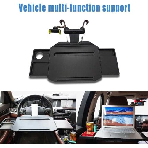 Car Laptop Mount Eating Desk Foldable Extendable Hidden Drawers Multi-Functional Tablet with Phone Holder Fits Most Vehicles