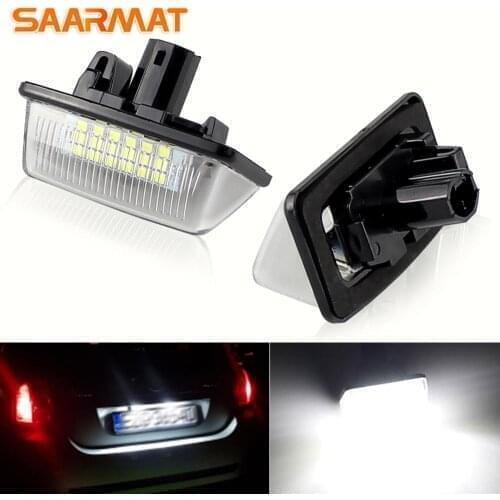 2pcs 6000K Car LED license plate light License Number Plate Light Lamp Plug and play For Toyota Vios SCP4_NCP4_AXP4 2002-2008