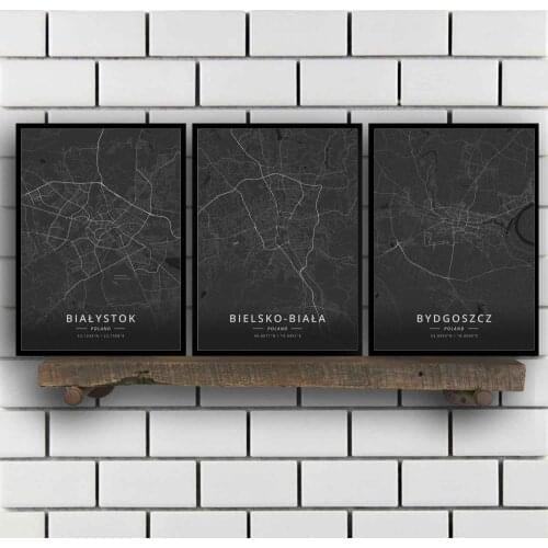 Bialystok BielskoBiala Bydgoszcz Bytom Czestochowa Dabrowa Gornicza Elblag Gdansk Gdynia Gliwice Grudziadz Poland Poster