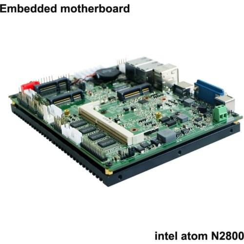 Fanless Industrial Mainboard intel atom N2800 Mini itx Motherboard for embedded computer