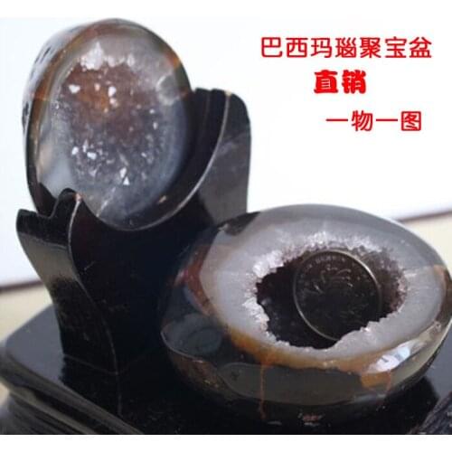 Brazil pure natural agate cornucopia ornaments crystal agate lucky hole transport Home Furnishing fashion ornaments jewelry