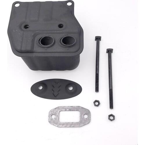 HUNDURE 45cc 52cc 58cc Chainsaw two holes muffler Spare parts For 4500 5200 5800 Chain saw muffler