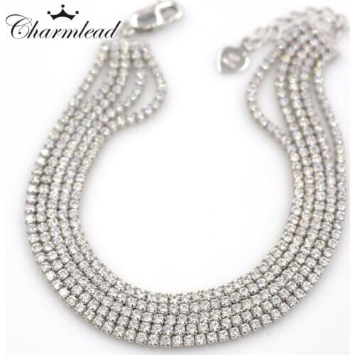 Charmlead New Shine Cubic Zircon Stone Authentic 925 sterling silver bracelet Fashion lady party bracelets Women Jewelry