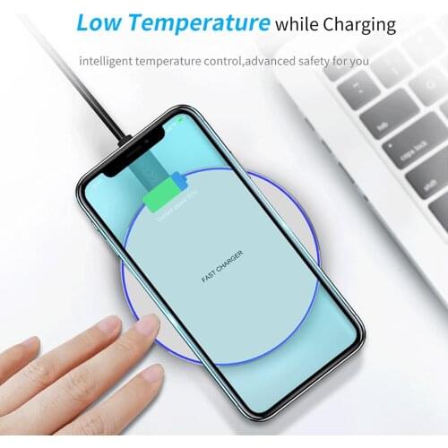 For OPPO A92s A11x A8 A9 A52 A12e Qi Wireless Charger For OPPO Ace2 10W Fast Wireless Charging for iPhone SE 2020 Charger Pad