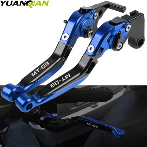 For Yamaha MT03 MT-03 MT 03 2015 2016 2017 2018 Motorcycle Accessories CNC Adjustable Brake Clutch Levers Handlebar Hand Grips