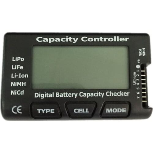 Battery Capacity ControllerRC CellMeter 7 Portable Digital Capacity Checker LiPo LiFe Li-ion NiMH Nicd LCD Power Display Tester