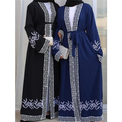 Ramadan Kimono Abaya Dubai Hijab Muslim Dress Women Caftan Marocain Turkish Islamic Clothing Kaftan Robe Musulman Bangladesh