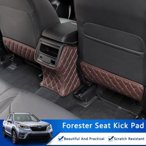 QHCP Seat Anti Kick Mat Microfiber Leather Armrest Box Anti-Kick Pad Door Pillar Protector Cushion For Subaru Forester 2019-2021