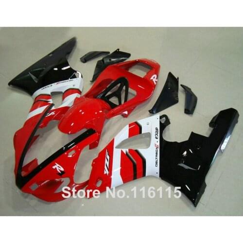 Injection molding fit for YAMAHA YZF R1 2000 2001 white red black ABS customize fairing kit YZF-R1 00 01 fairings set SD75