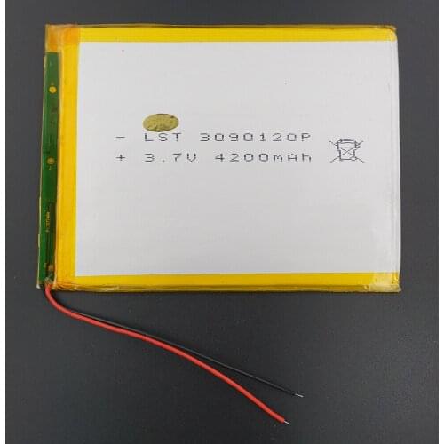 XINJ 3.7V 4200 mAh lithium polymer battery li po Li ion cell 3090120 For DIY GPS MID DVC PSP Phone iPad Toys tv box Tablet PC