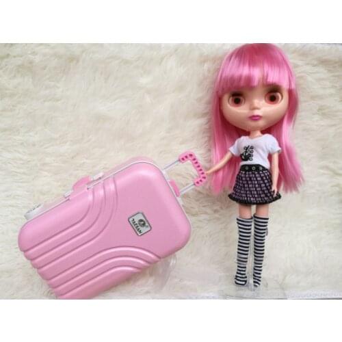 Fashion 1/6 doll accessoies licca doll travel luggage photography props Simulation 30cm blyth doll accessory mini Storage Box